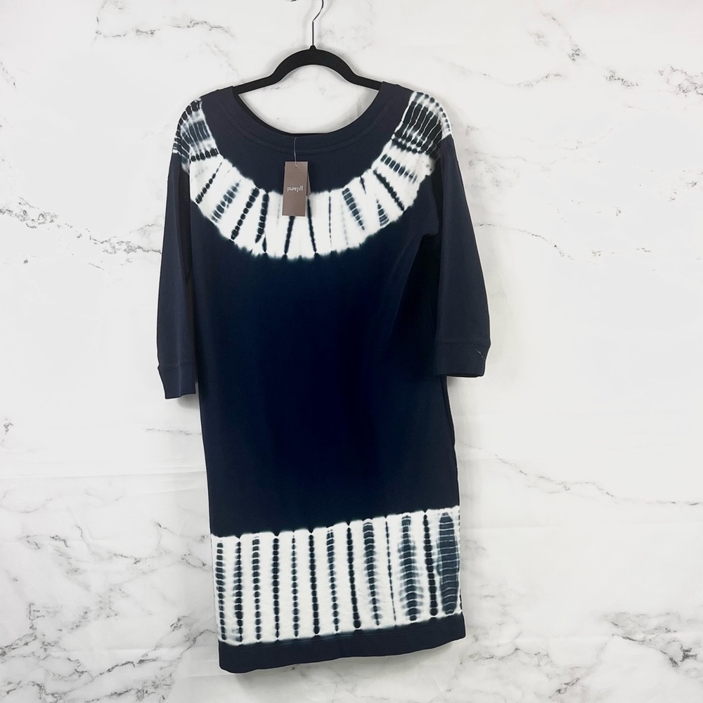 NEW WITH TAGS J. JILL 100% Organic Cotton Tie Dye Sweater Dress